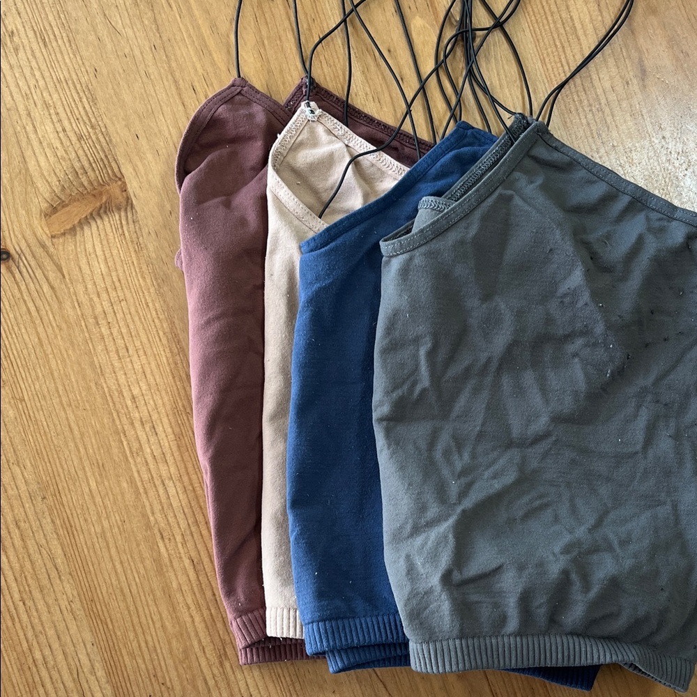 Free People M/L Lot of 4 Cropped Camis/Longline Bras - Picture 2 of 3